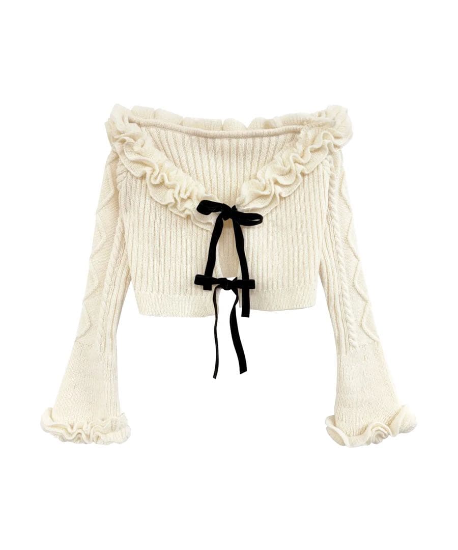 ロゼミューズ Cable knit o/p set