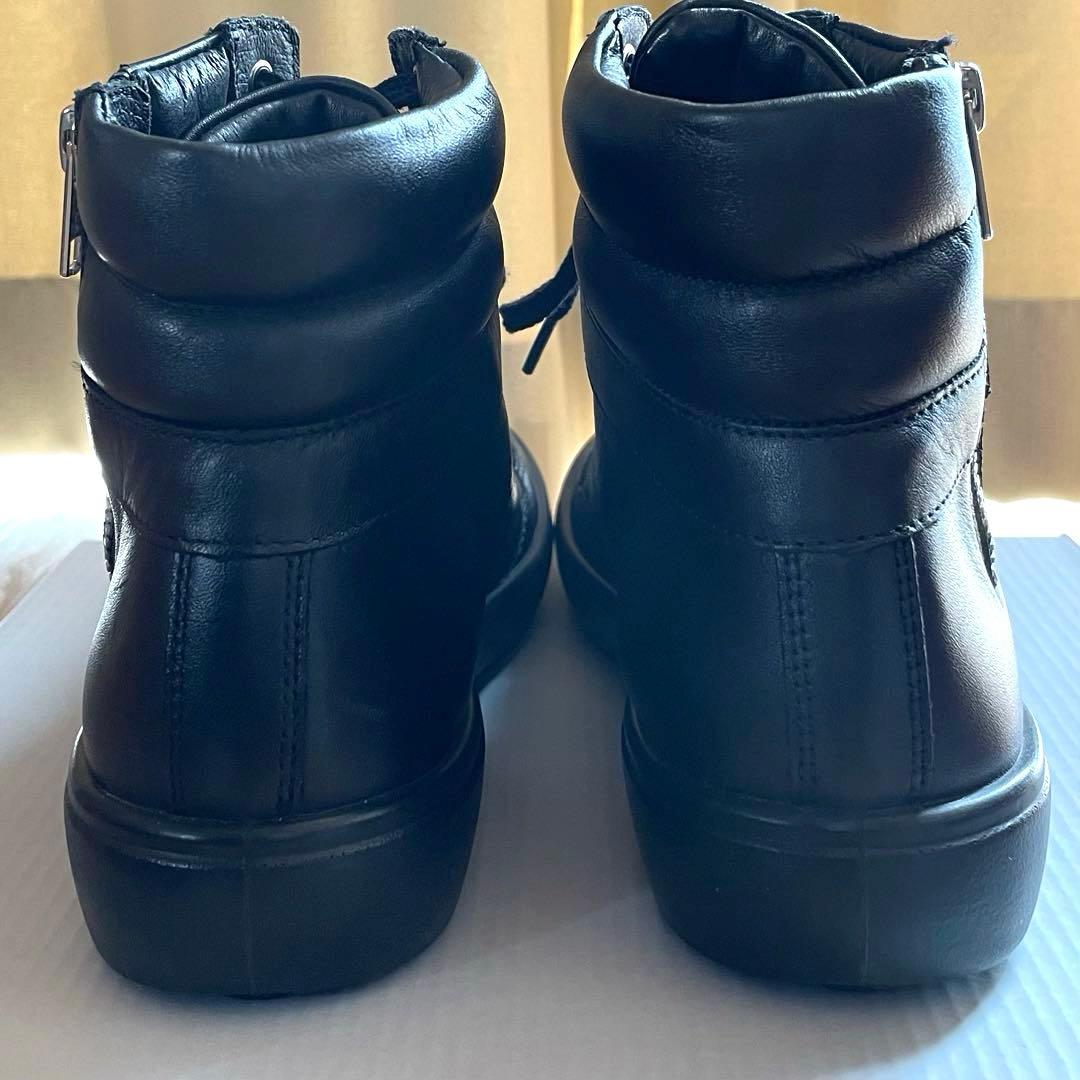 アキレスソルボ 黒 ハイカット スニーカー 24.5センチ