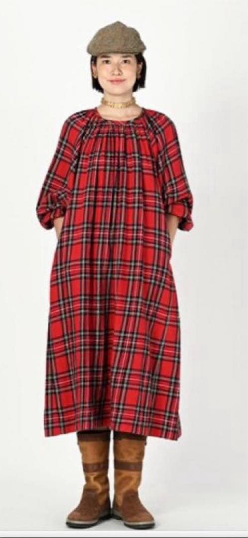 ア*ュ様 45R ジンバネルのチロルドレス　ブルー系　フリーサイズ