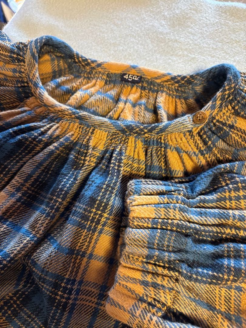 ア*ュ様 45R ジンバネルのチロルドレス　ブルー系　フリーサイズ