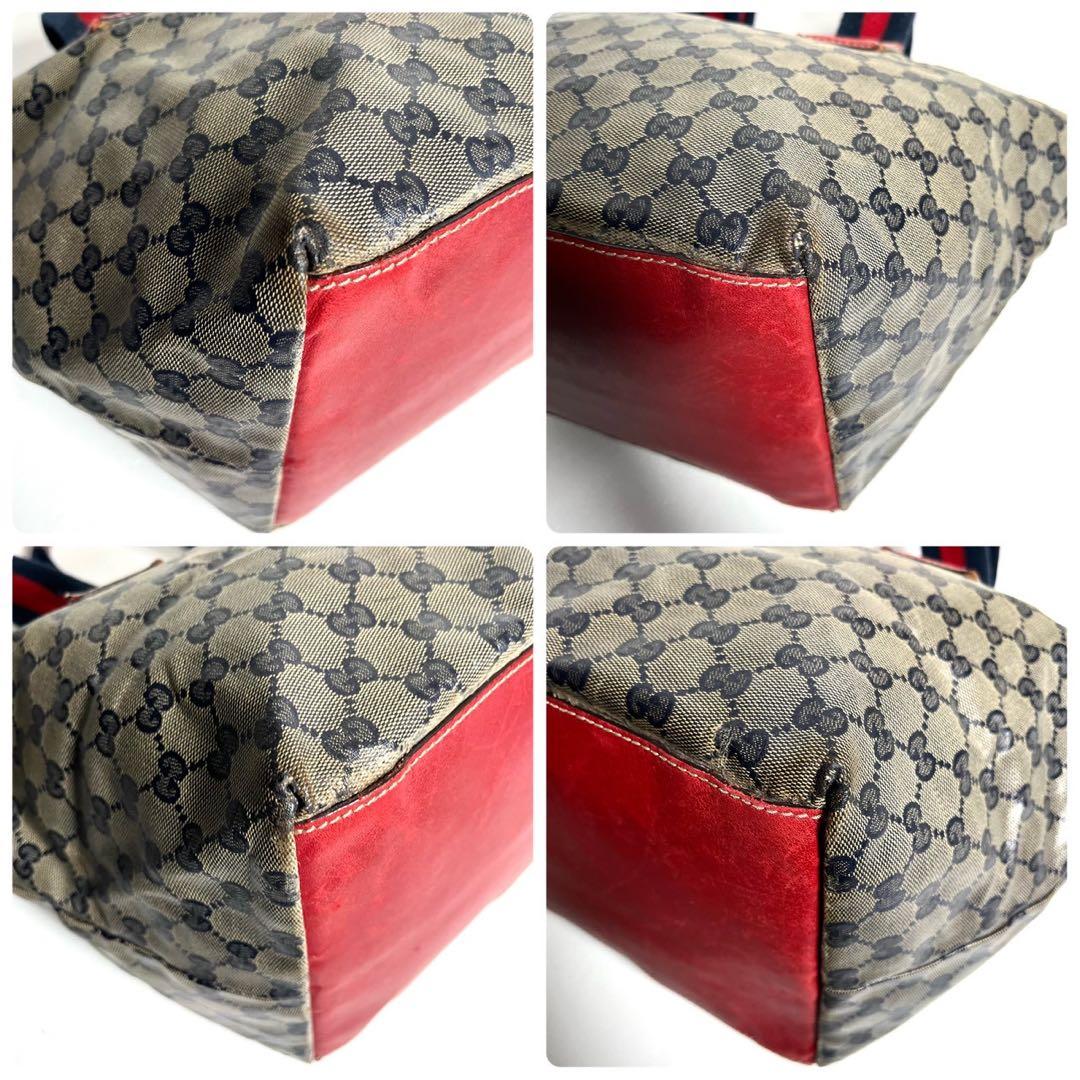 グッチ シェリーライン GG コーティングキャンバス ハンドバッグ