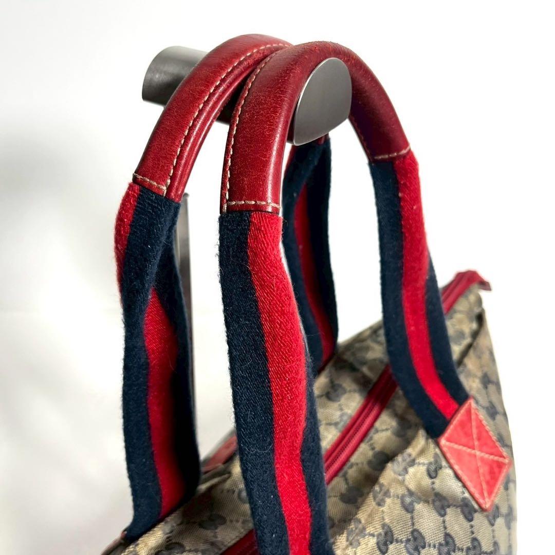 グッチ シェリーライン GG コーティングキャンバス ハンドバッグ