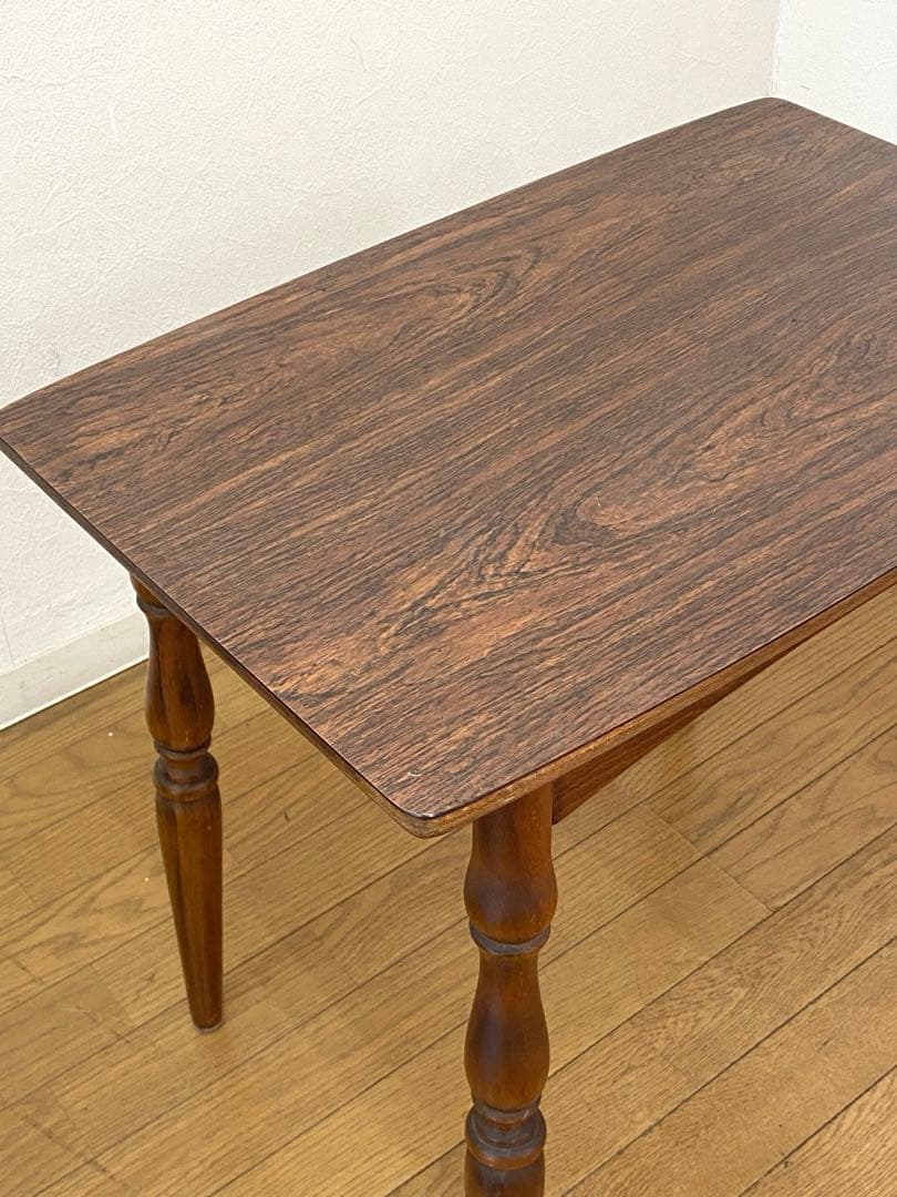 レトロ アンティーク オールドキツツキ 飛騨産業 デコラトップ サイド テーブル