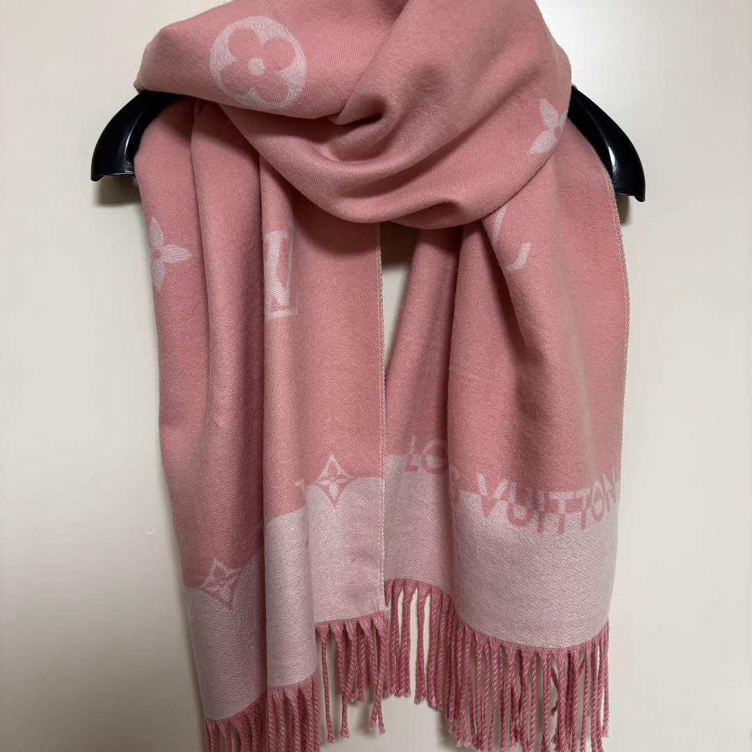 LOUIS VUITTON ピンク　マフラー　ストール