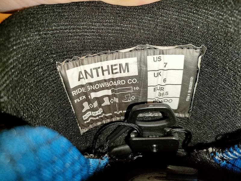 RIDE スノーボードブーツ ANTHEMアンセム BOAシステム付き 25cm