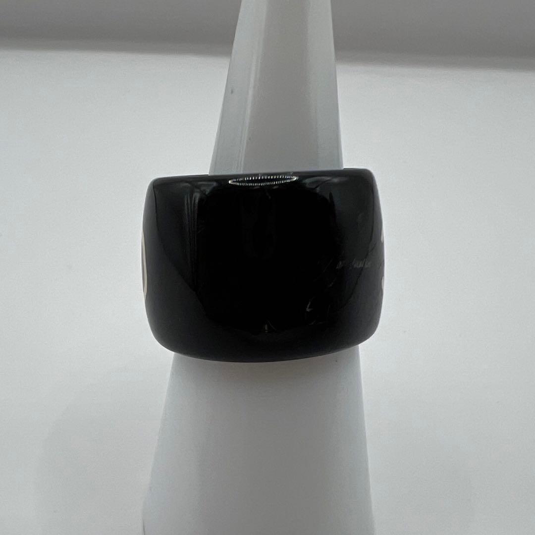 【美品】シャネル 指輪 ココマーク カメリア 14号 プラスチック