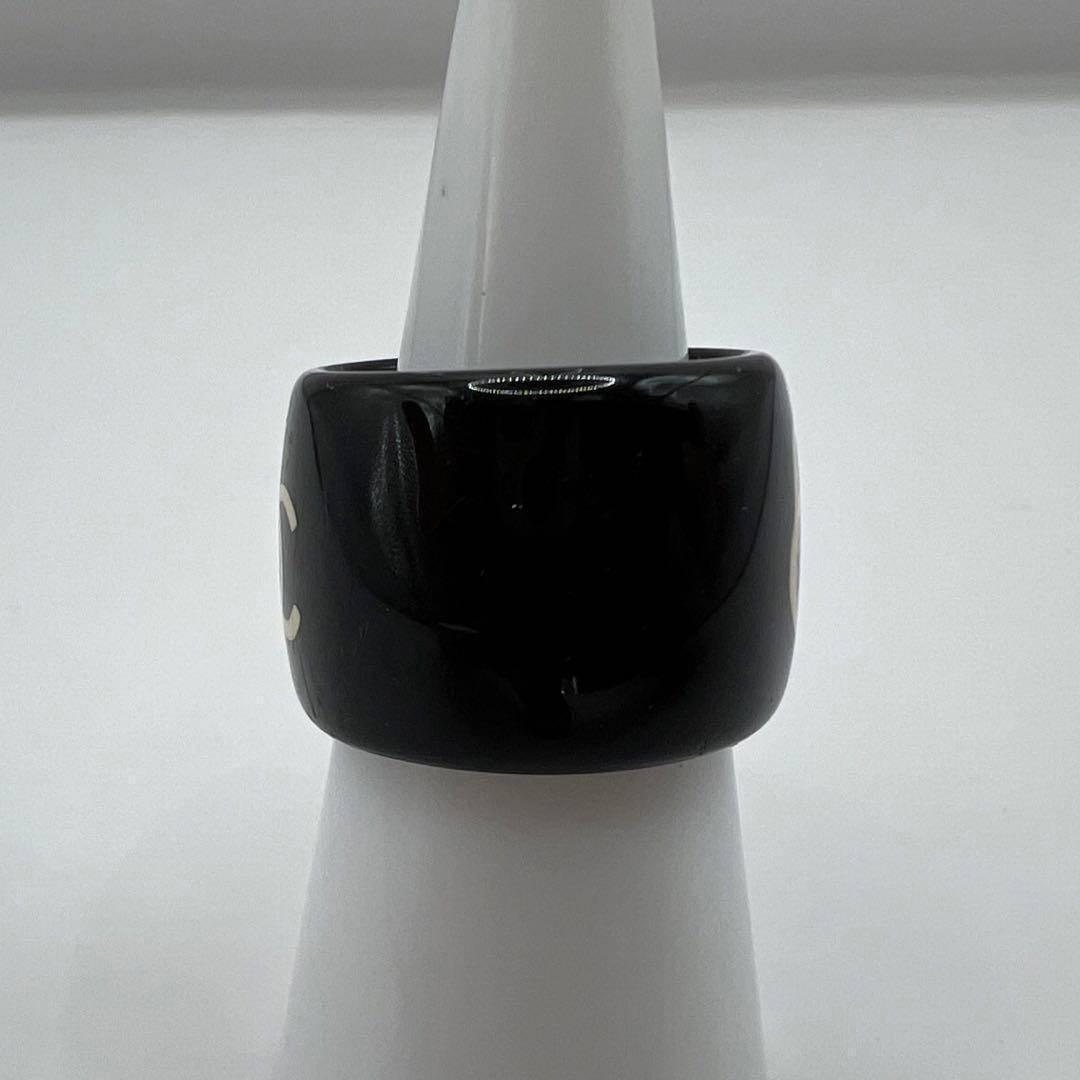 【美品】シャネル 指輪 ココマーク カメリア 14号 プラスチック