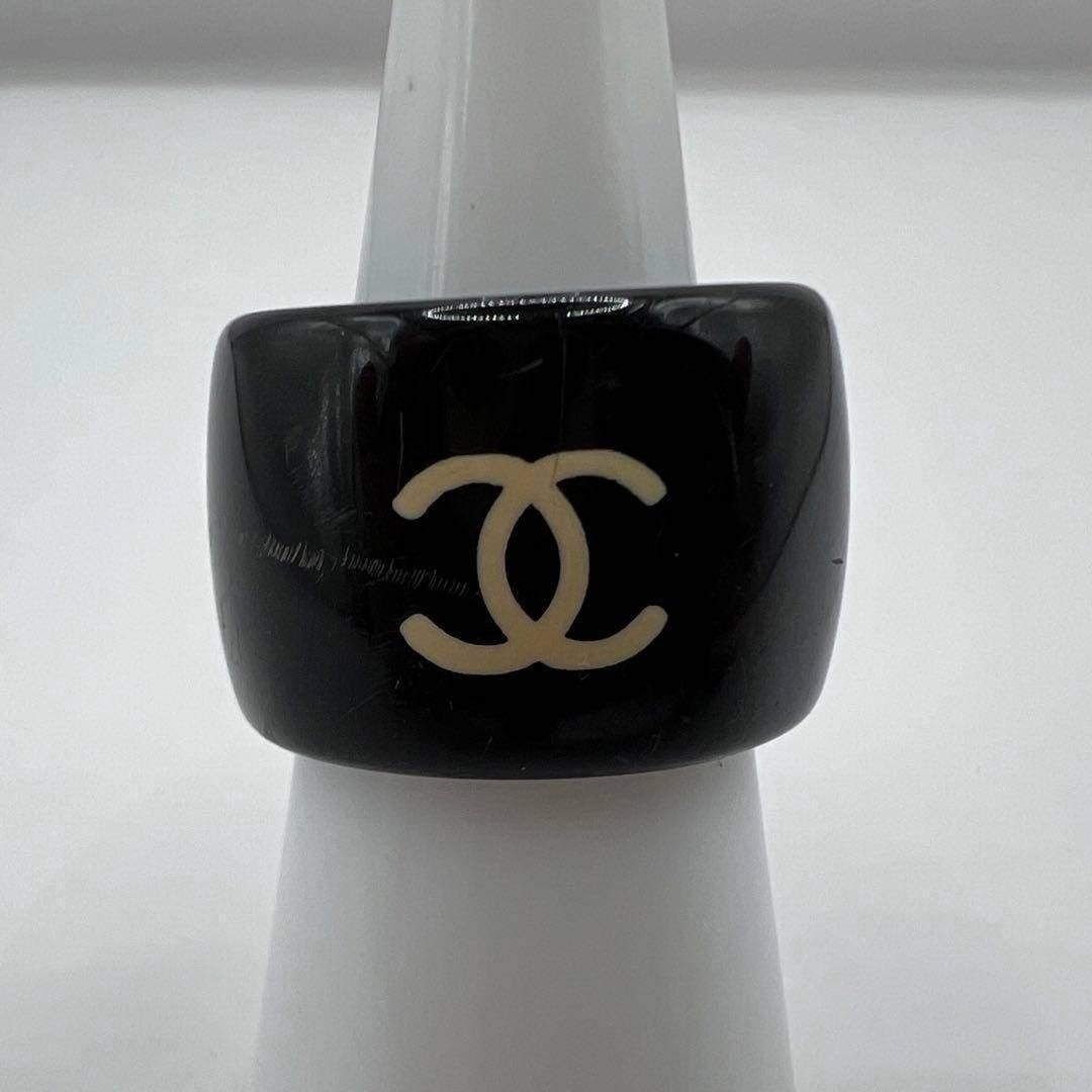 【美品】シャネル 指輪 ココマーク カメリア 14号 プラスチック