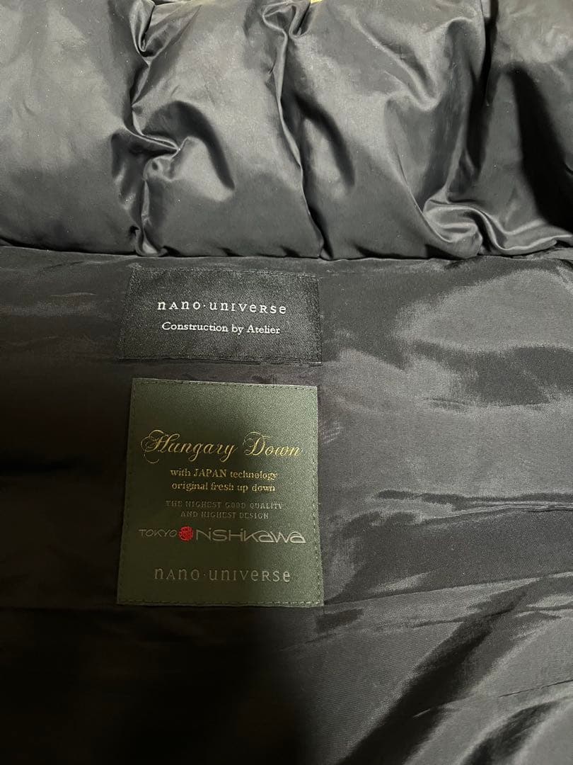nano universe 東京西川　ダウンブラックM