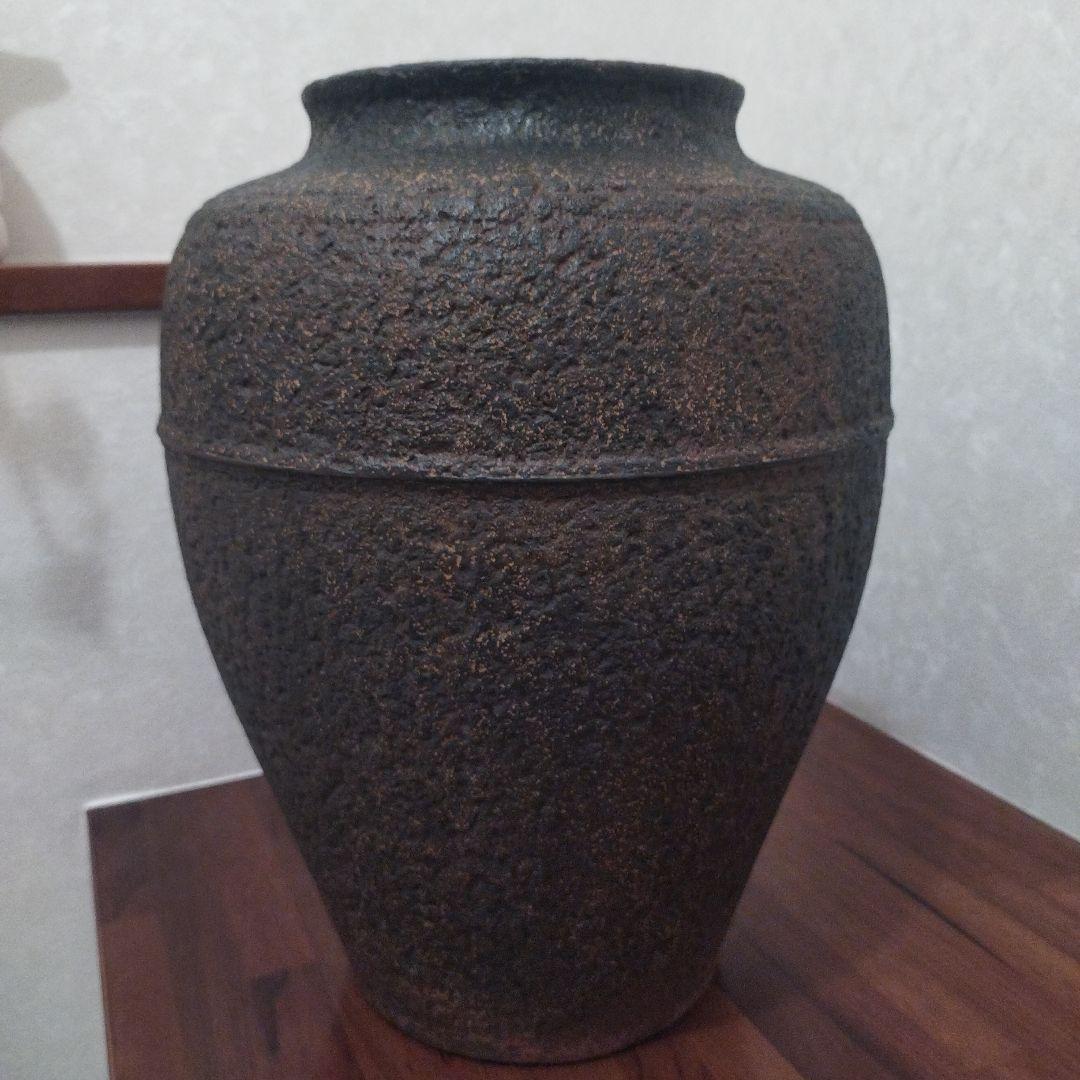 華道具　大型　南部鉄器 鉄製花瓶 壺 フラワーベース　8.2kg