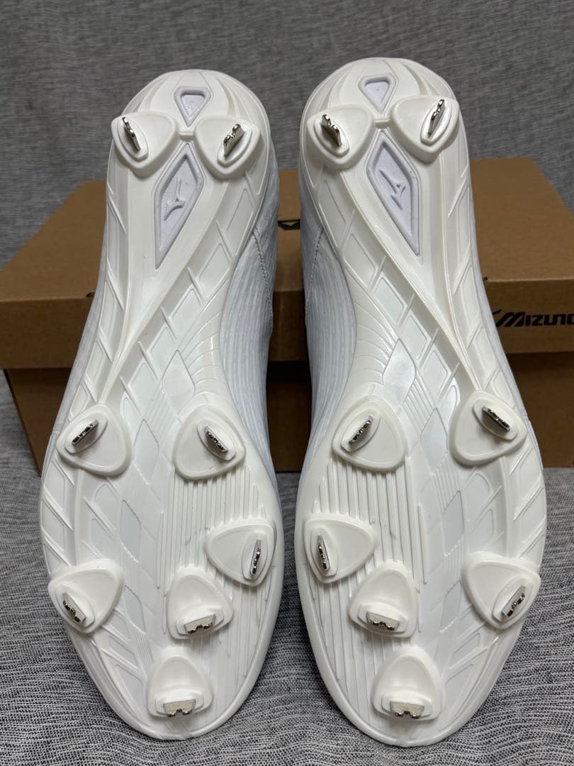 27.0 野球 スパイク 金具 ミズノ ライトレボゼロ2 白スパイク 紐 軽量