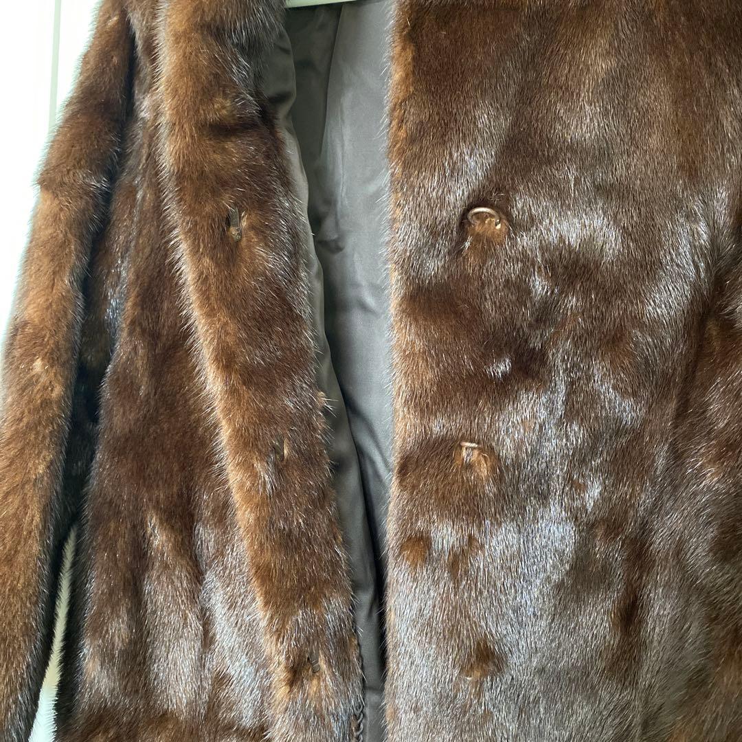 SAGA MINK ブラウン ミンクファーコート