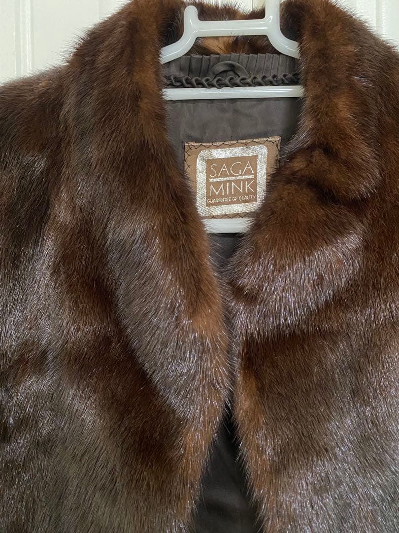 SAGA MINK ブラウン ミンクファーコート