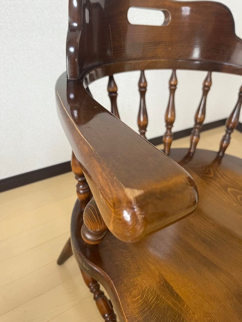Barry社長　飛騨産業　キツツキ　木製　アームチェア　USED ②