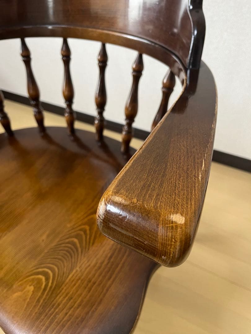Barry社長　飛騨産業　キツツキ　木製　アームチェア　USED ②