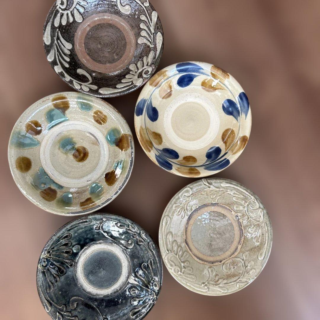 やちむん　北窯　6寸皿　5枚セット