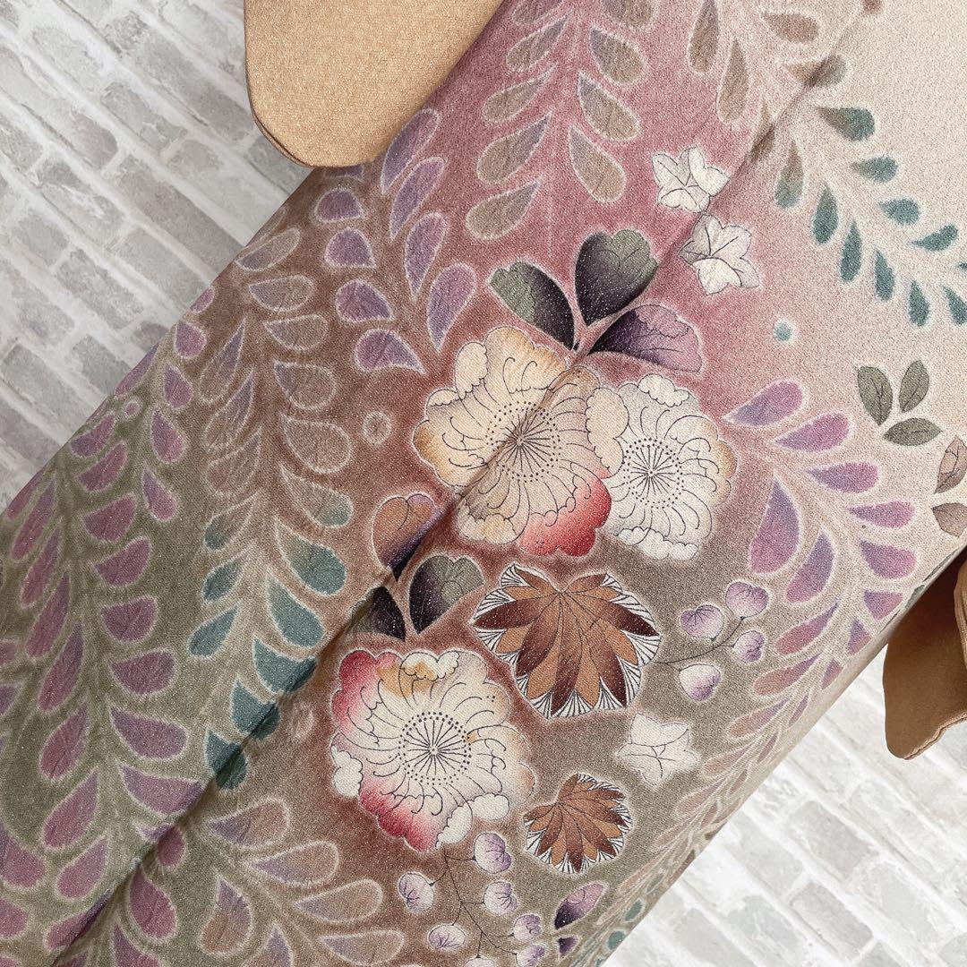 訪問着　フルセット　辻ヶ花　銀通し　落款　着物　H8