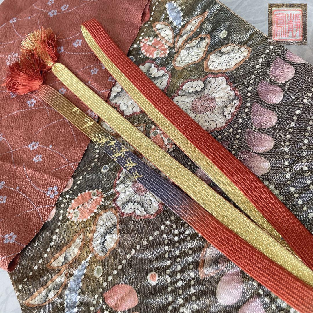 訪問着　フルセット　辻ヶ花　銀通し　落款　着物　H8