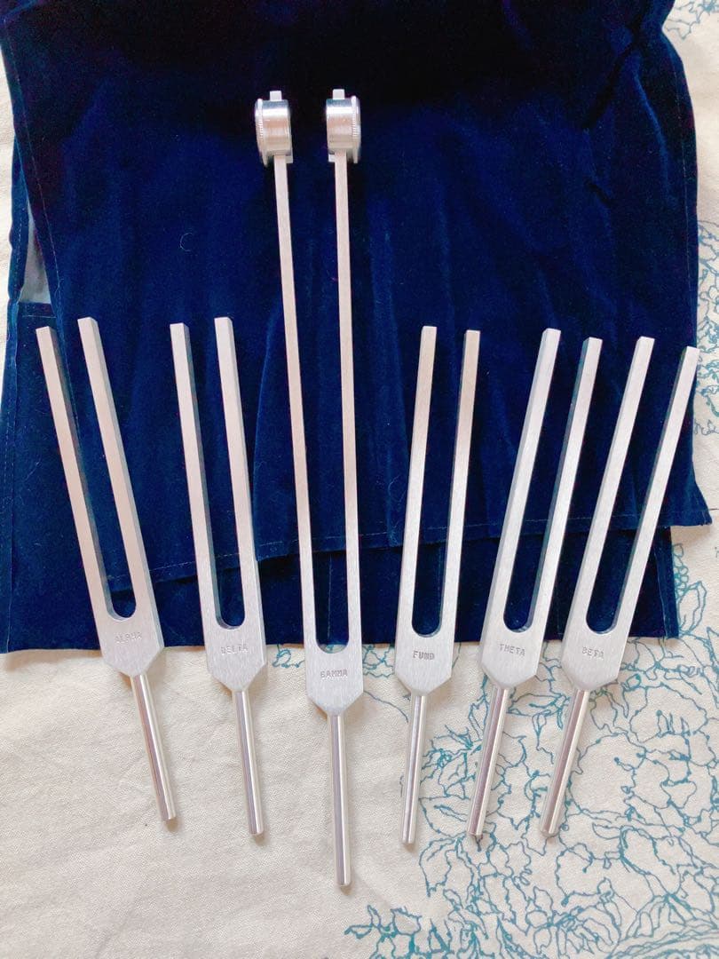 脳波チューナー（ヒーリング音叉）6本セット ハイグレード　Made in USA