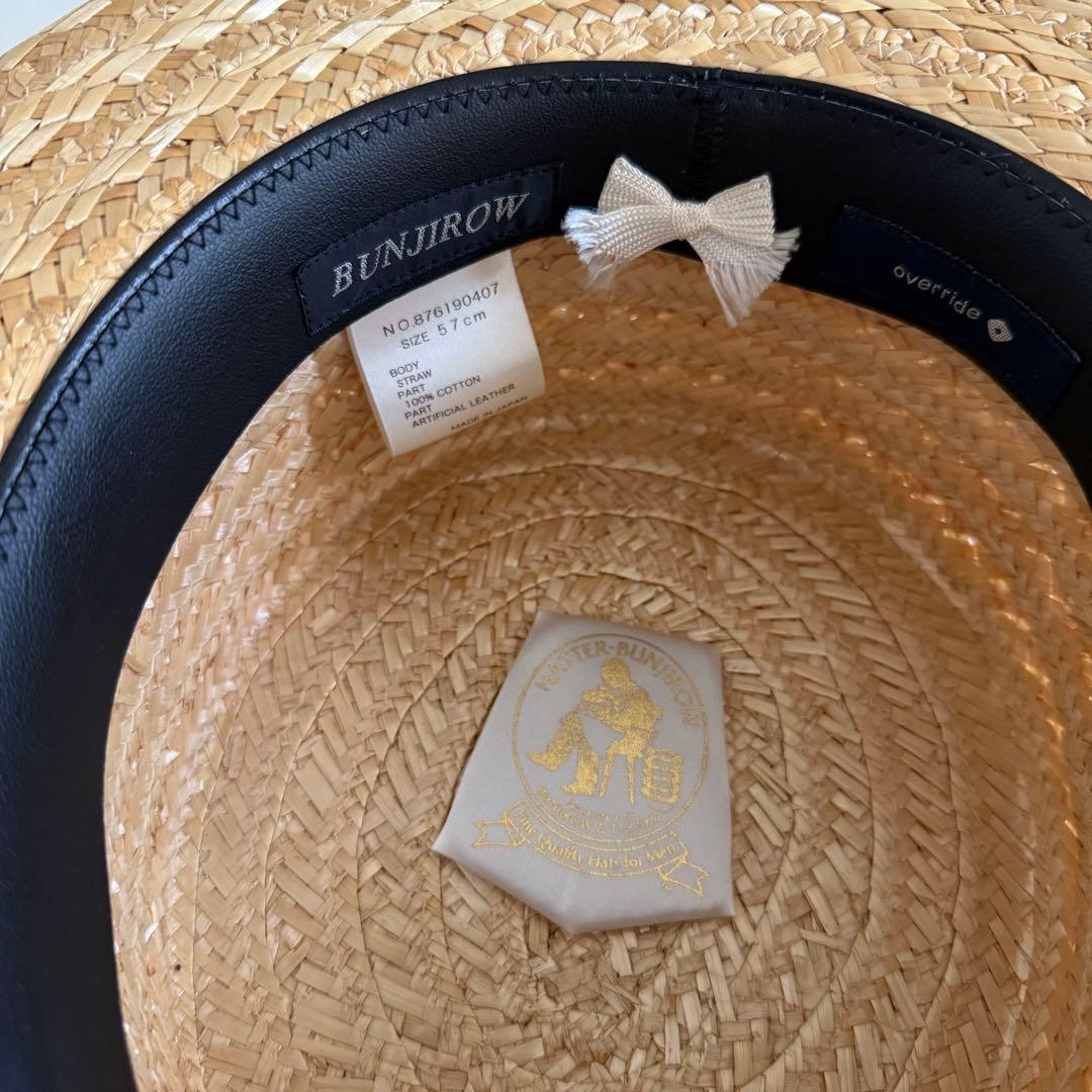 BUNJIROW カンカン帽 ストローハット ￼麦わら帽子