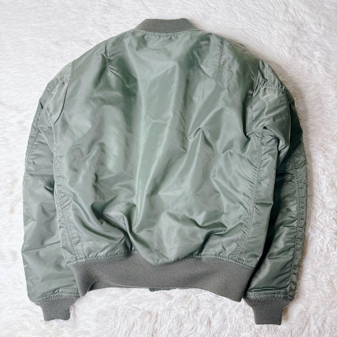 ✨美品✨ アビレックス MA-1 フライトジャケット 緑 Lリバーシブル 中綿
