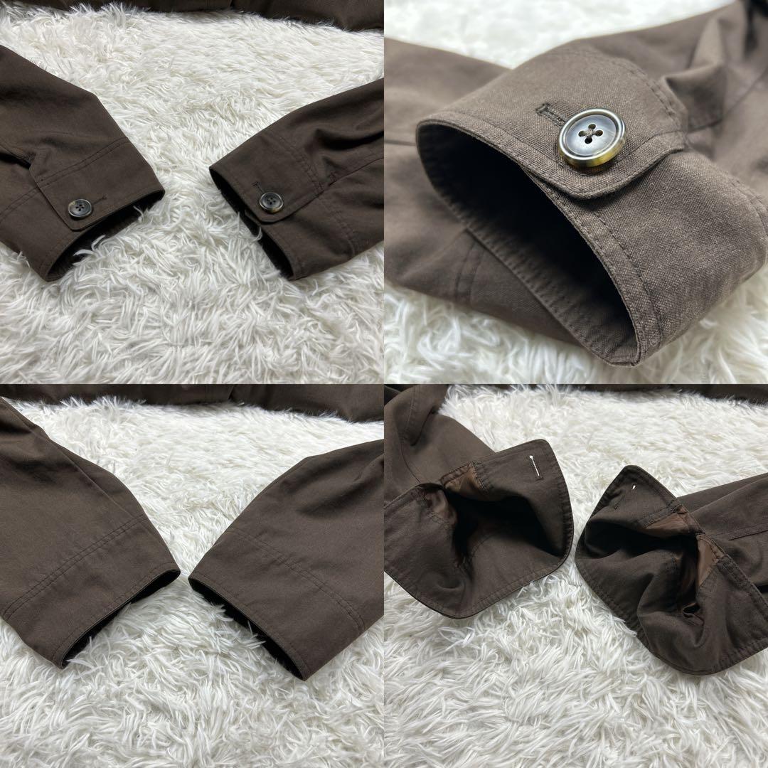 極美品　エディーバウアー　ポリエステルジャケット 豚革襟 カバーオール　L