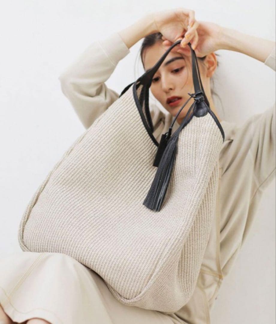 【ひーちゃんさん専用】【MARCO MASI 】ビッグトートバッグ かごバッグ