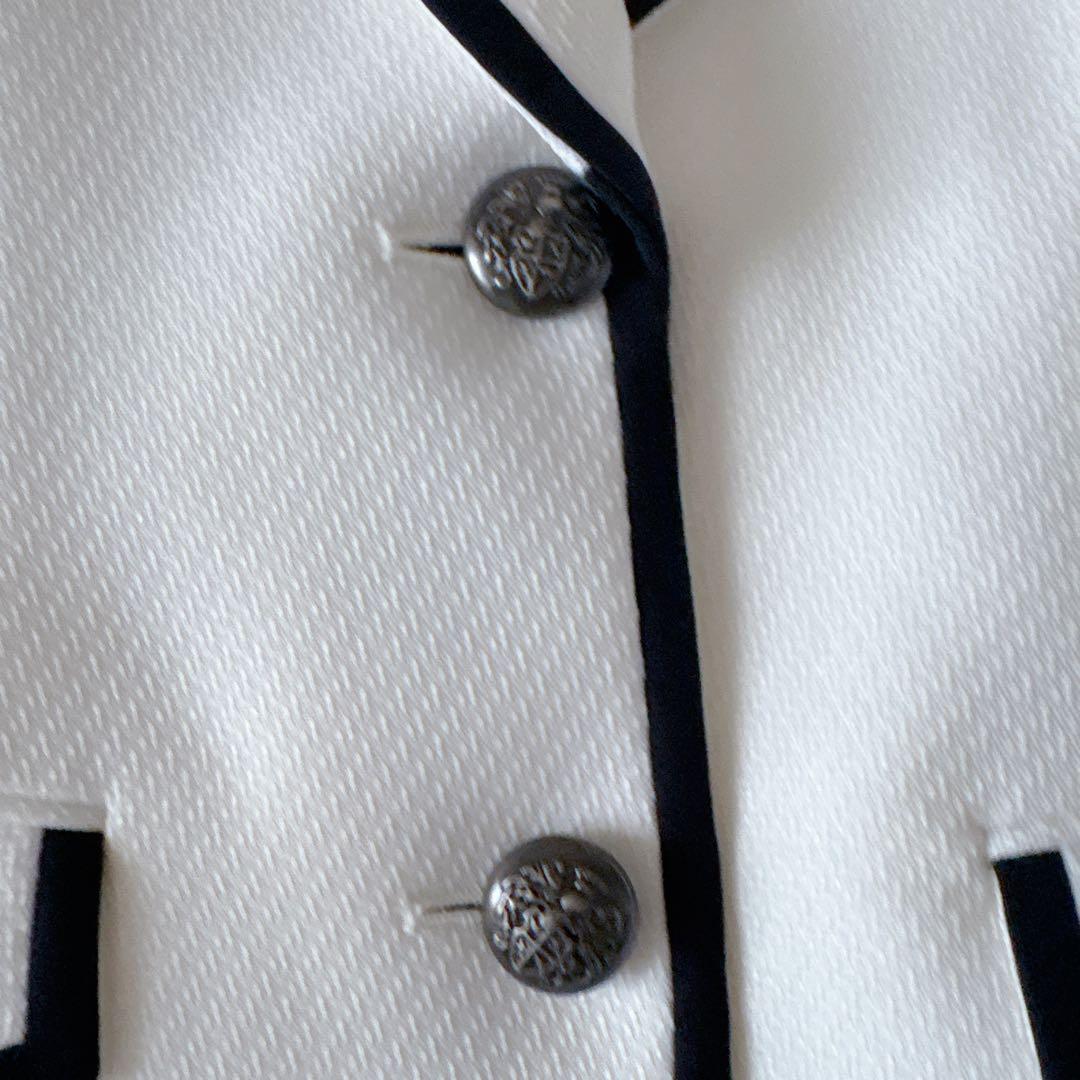 卒服 ミッシェルアルフレッド 白パイピングジャケット×スカートセット 160