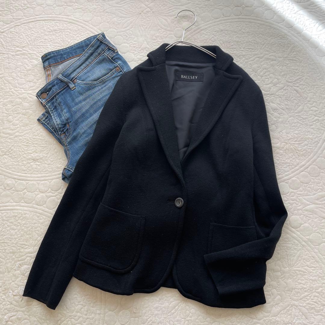 トゥモローランド　Ballsey 日本製　ニットジャケット　ブラック