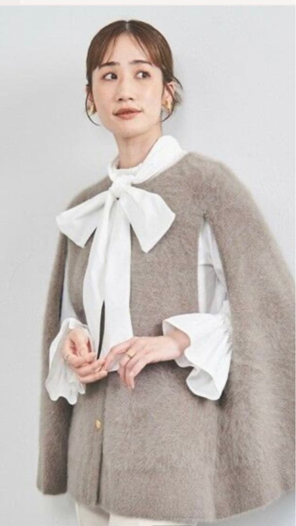 UNITED ARROWS フォックスカシミヤケープ