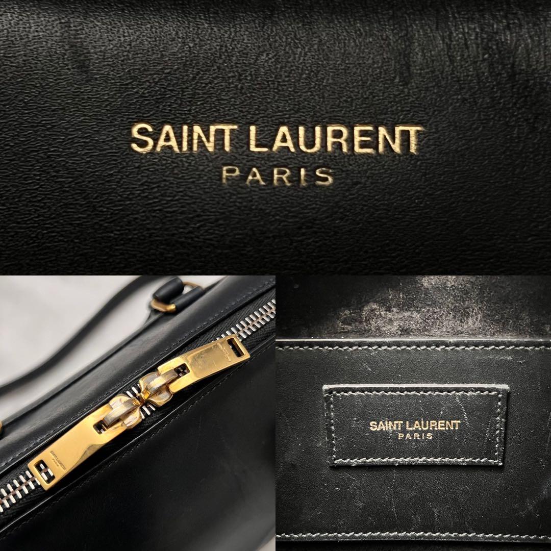 ◇美品◇サンローラン　ベイビーダッフル　ブラックレザー×ゴールド金具　2way