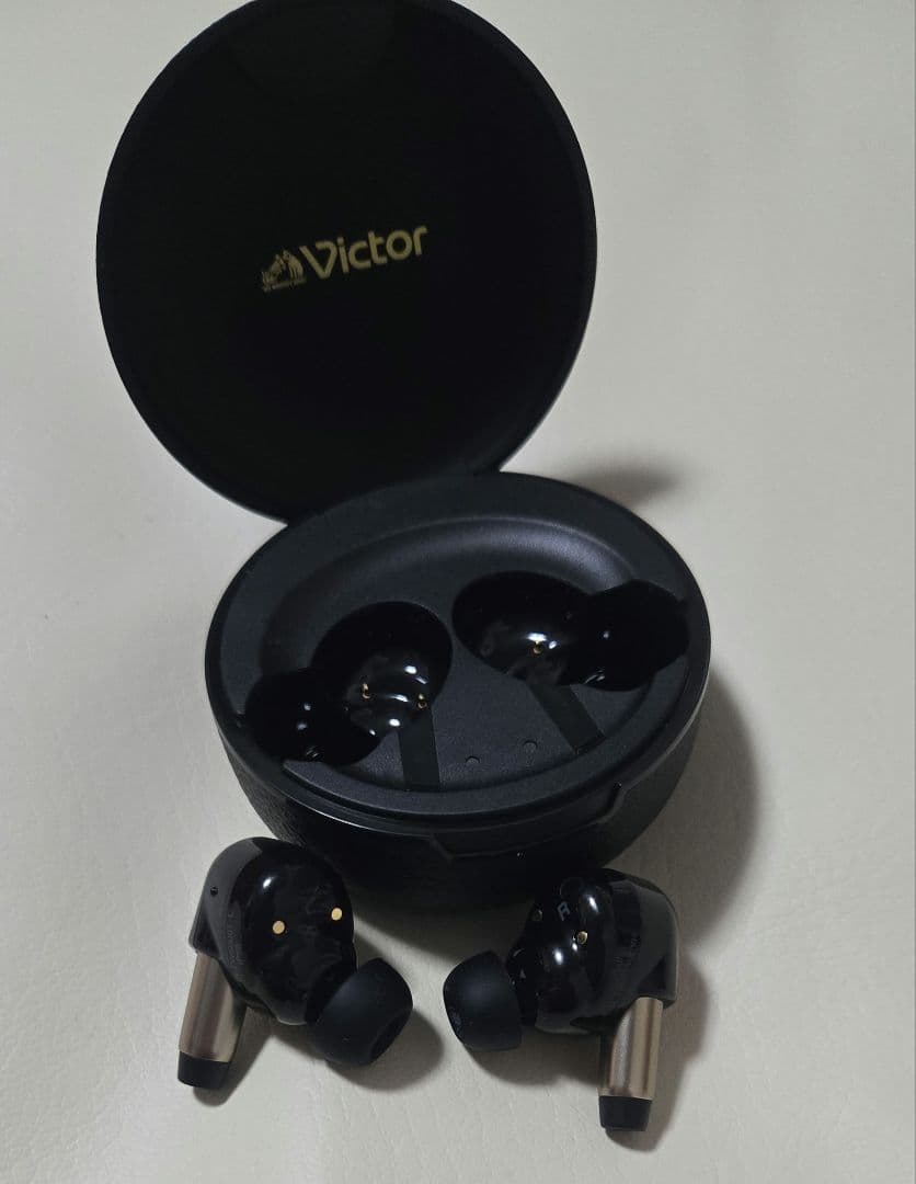 Victor ワイヤレスイヤホン 木目調