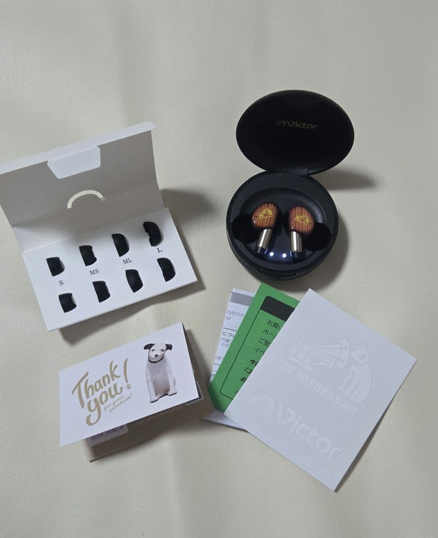 Victor ワイヤレスイヤホン 木目調