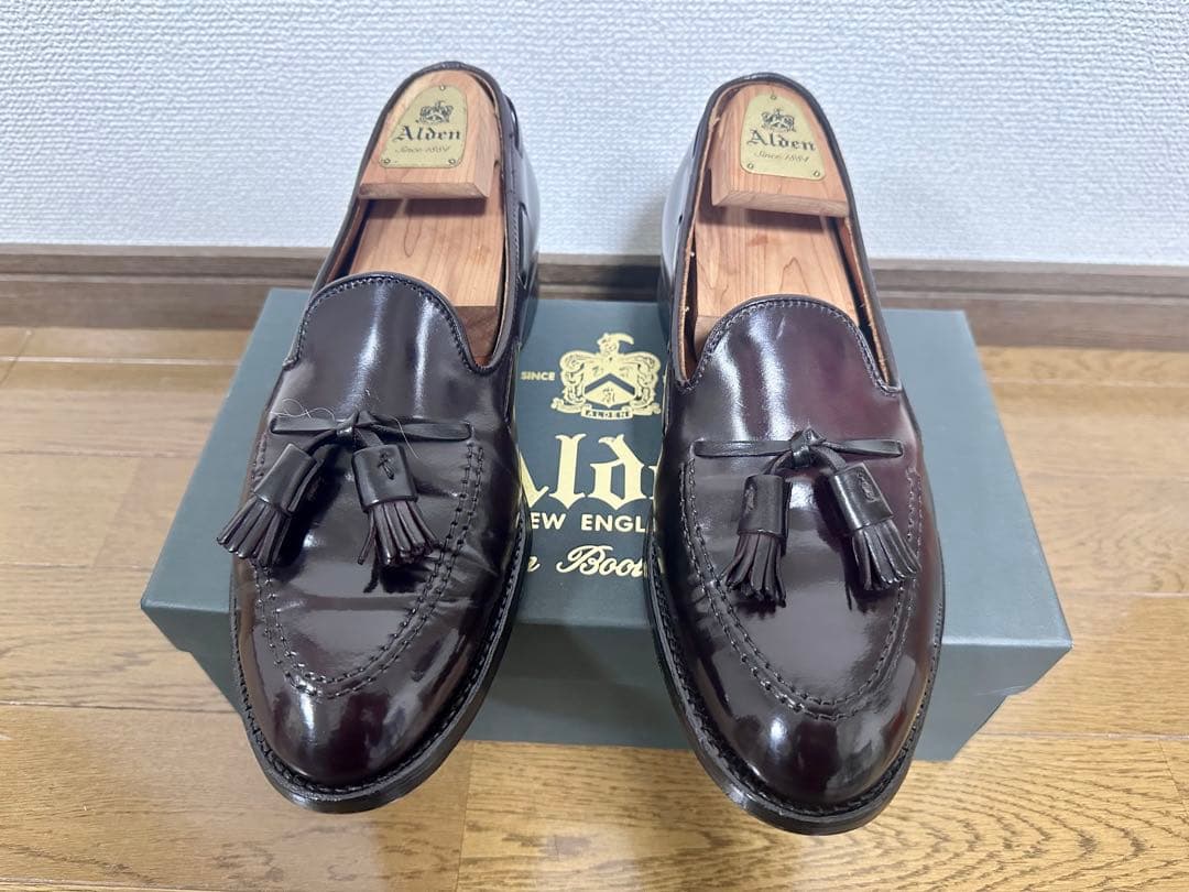 【希少】オールデン　コードバン　タッセルローファー　バーガンディ　563 US8