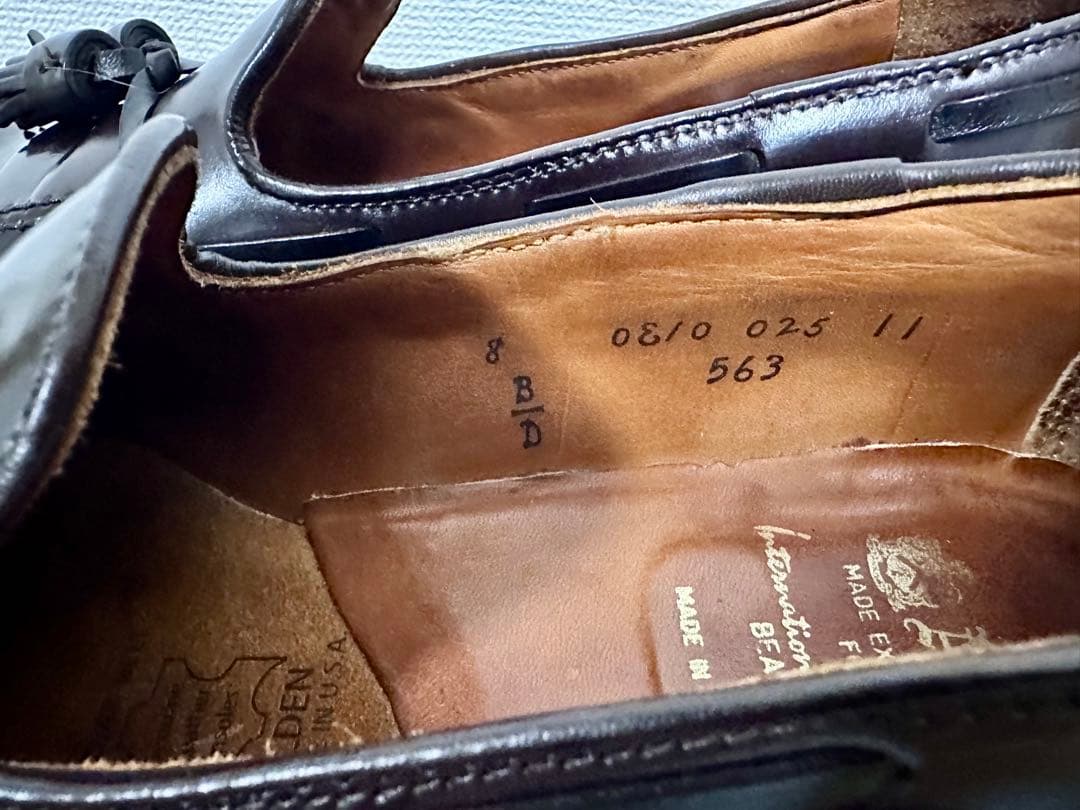 【希少】オールデン　コードバン　タッセルローファー　バーガンディ　563 US8