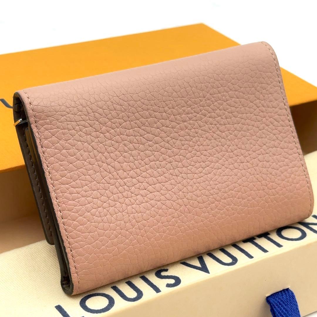 【最高級美品】ルイヴィトン カプシーヌ コンパクト 三つ折り財布 マグノリア