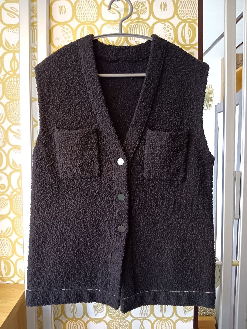 美品 iCB ブークレツイード ニットジレ 35970円 XS ベスト
