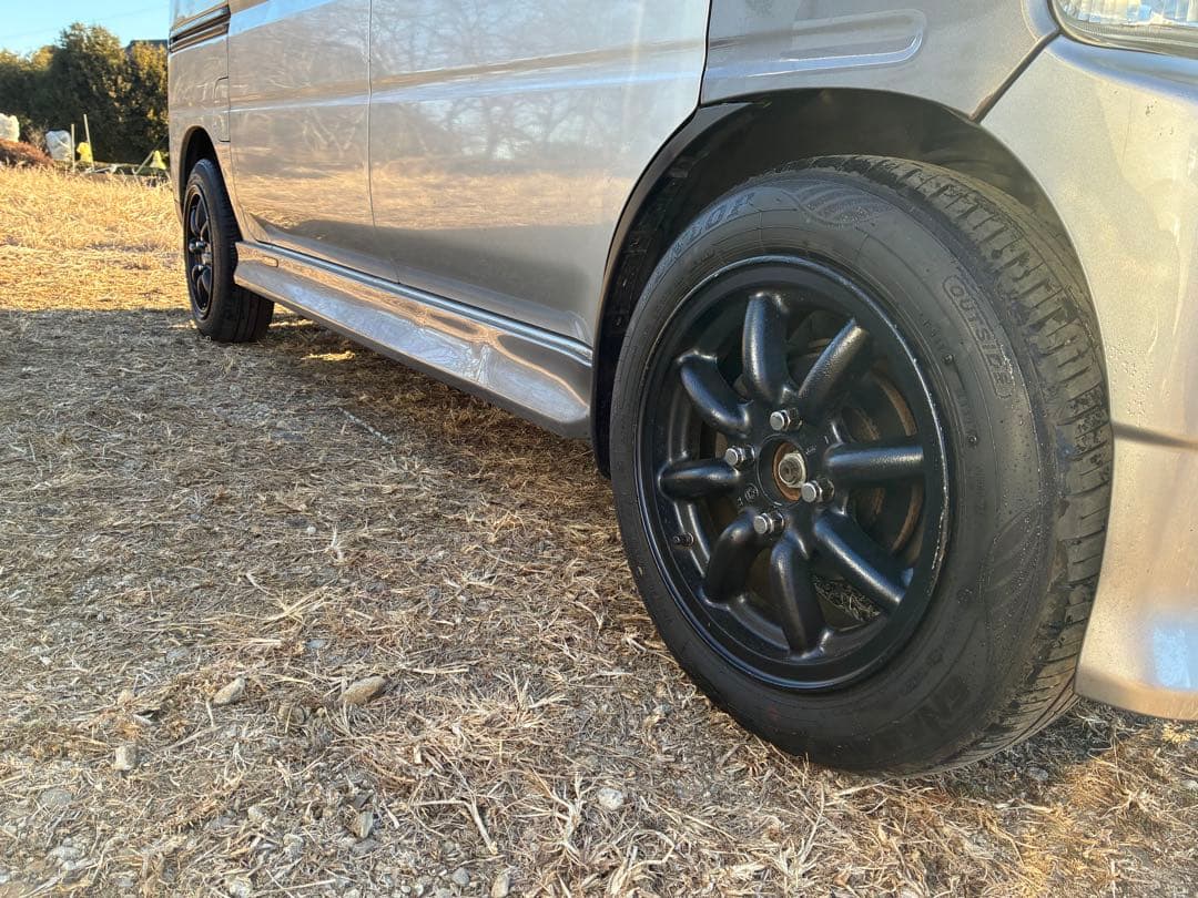 ワタナベ　8スポーク 100 4穴 6J +38 155/65R14 ダンロップ