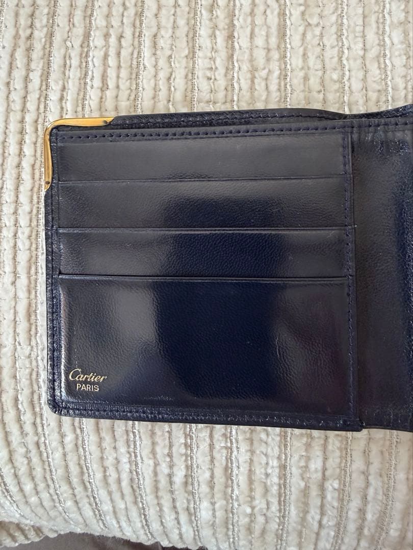 Cartier 2つ折財布　サファイアライン