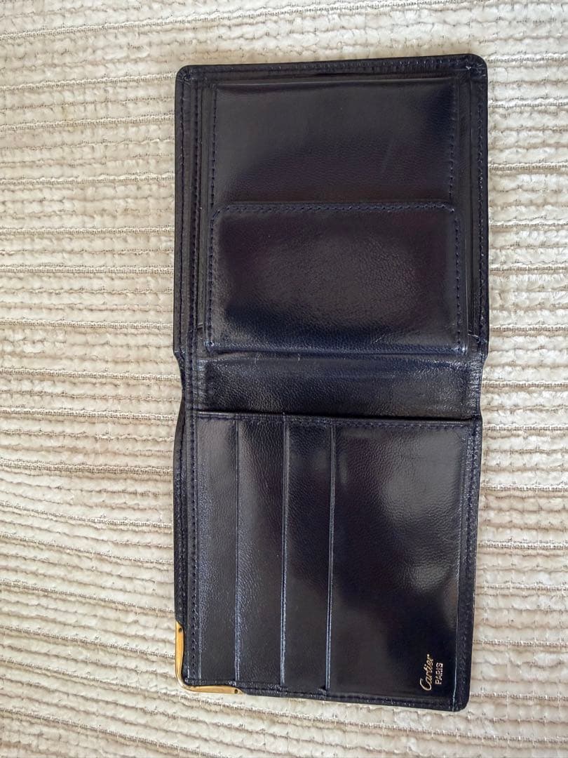 Cartier 2つ折財布　サファイアライン