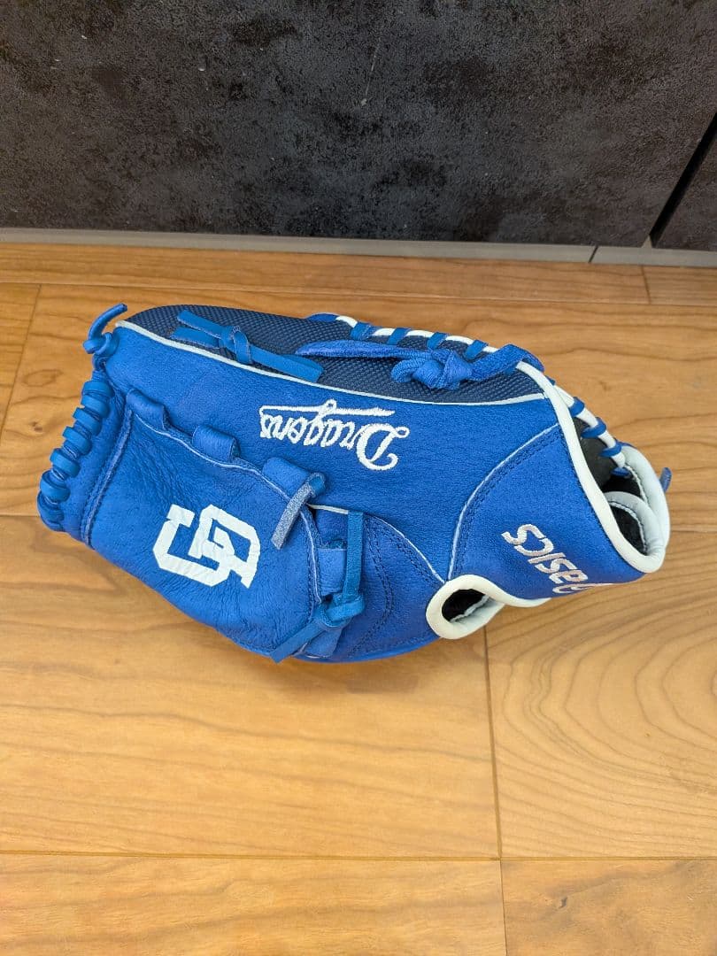 野球 グラブ 軟式グローブ 青 中日ドラゴンズ ジュニア用 アシックス ブルー