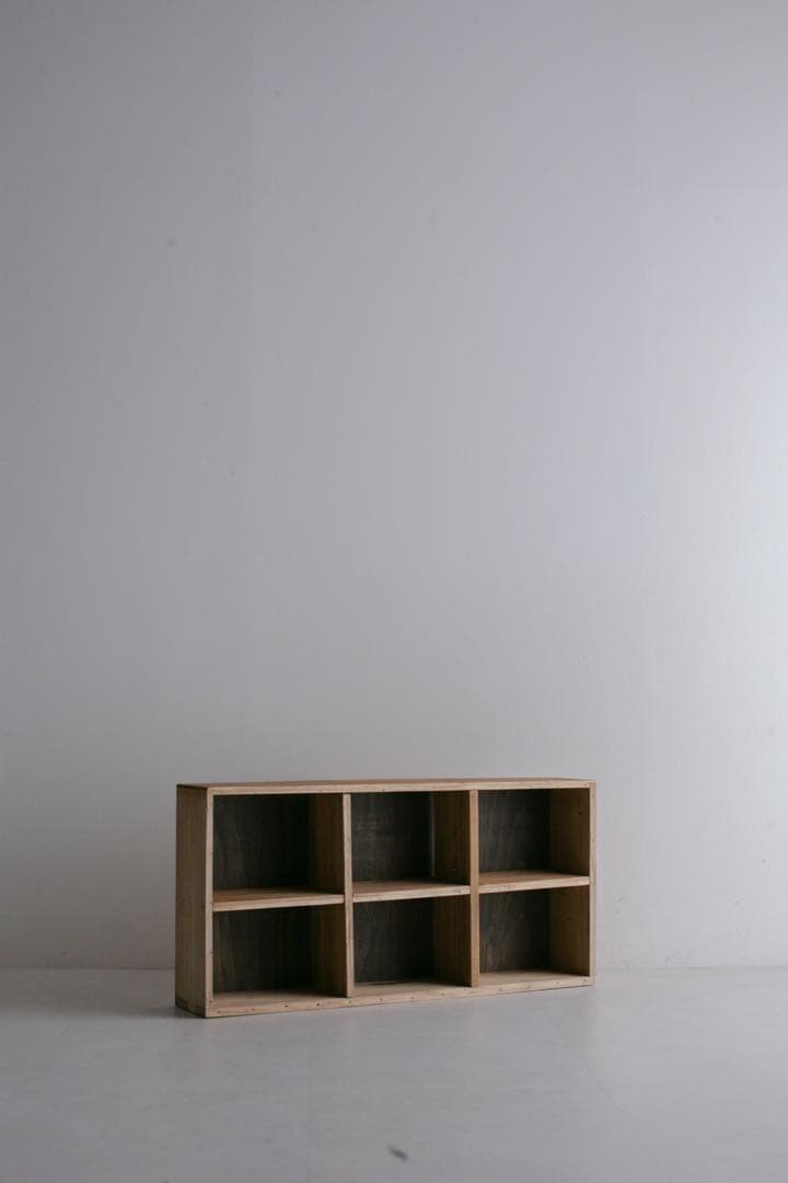 桝目棚 本棚　収納棚　小物入れ　棚　古家具　ヴィンテージ家具