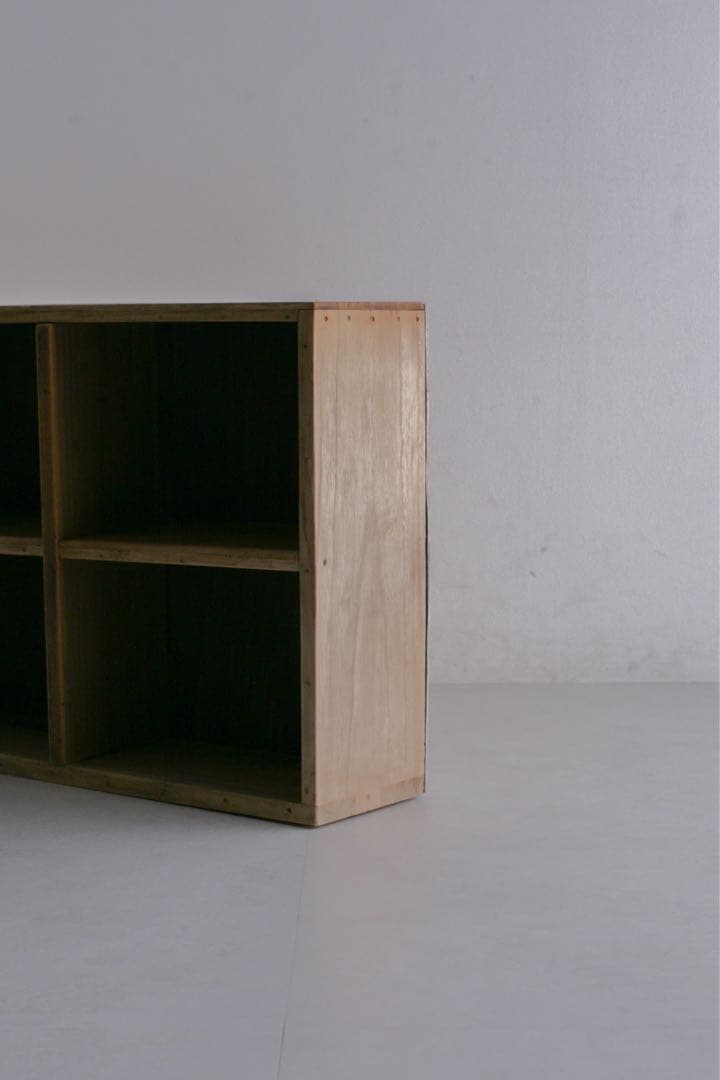 桝目棚 本棚　収納棚　小物入れ　棚　古家具　ヴィンテージ家具
