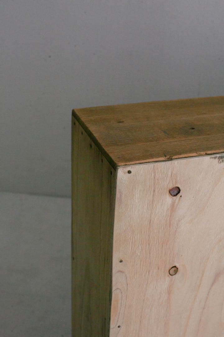 桝目棚 本棚　収納棚　小物入れ　棚　古家具　ヴィンテージ家具