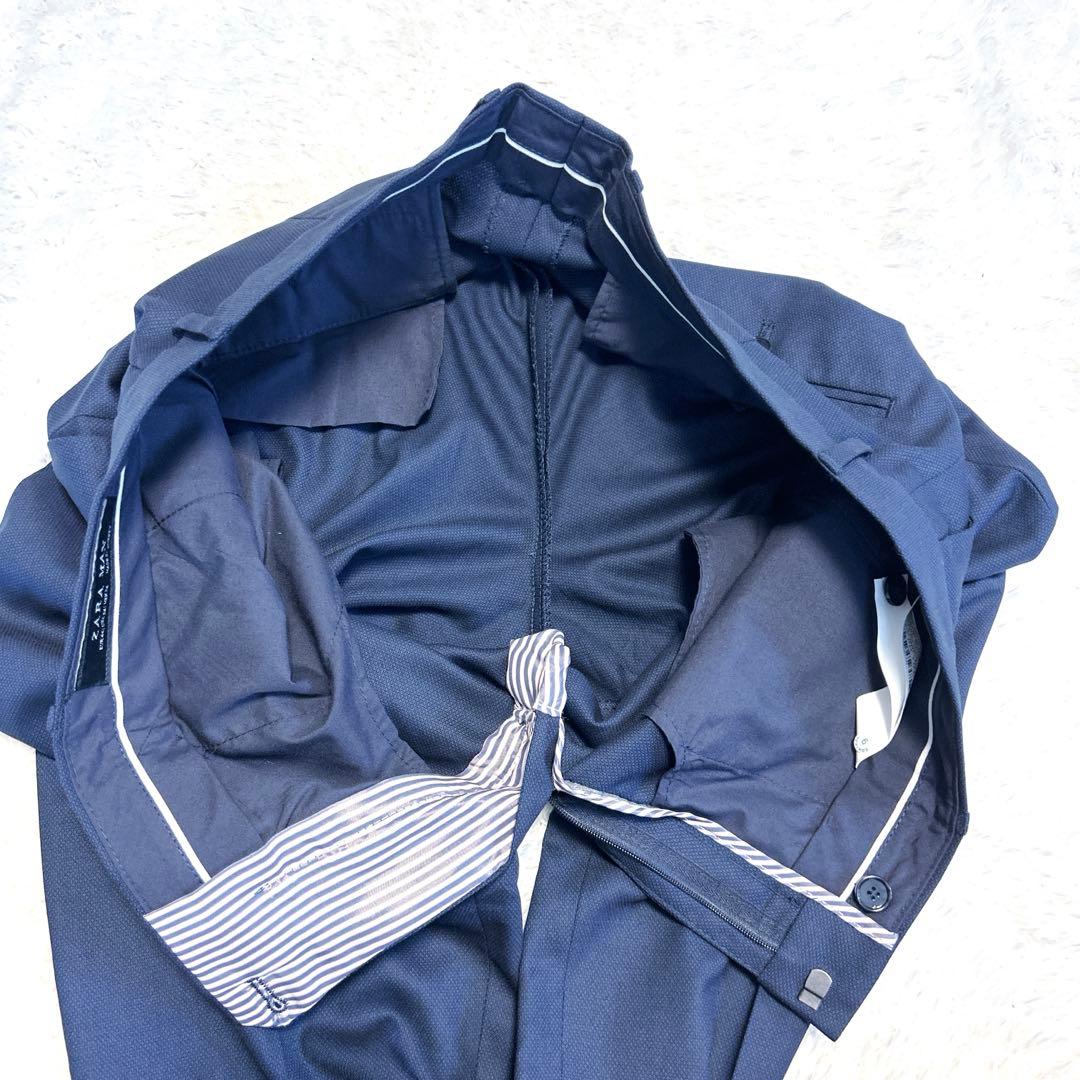 新品✨ZARA MAN スーツ セットアップ 52 大きいサイズ 総柄裏地