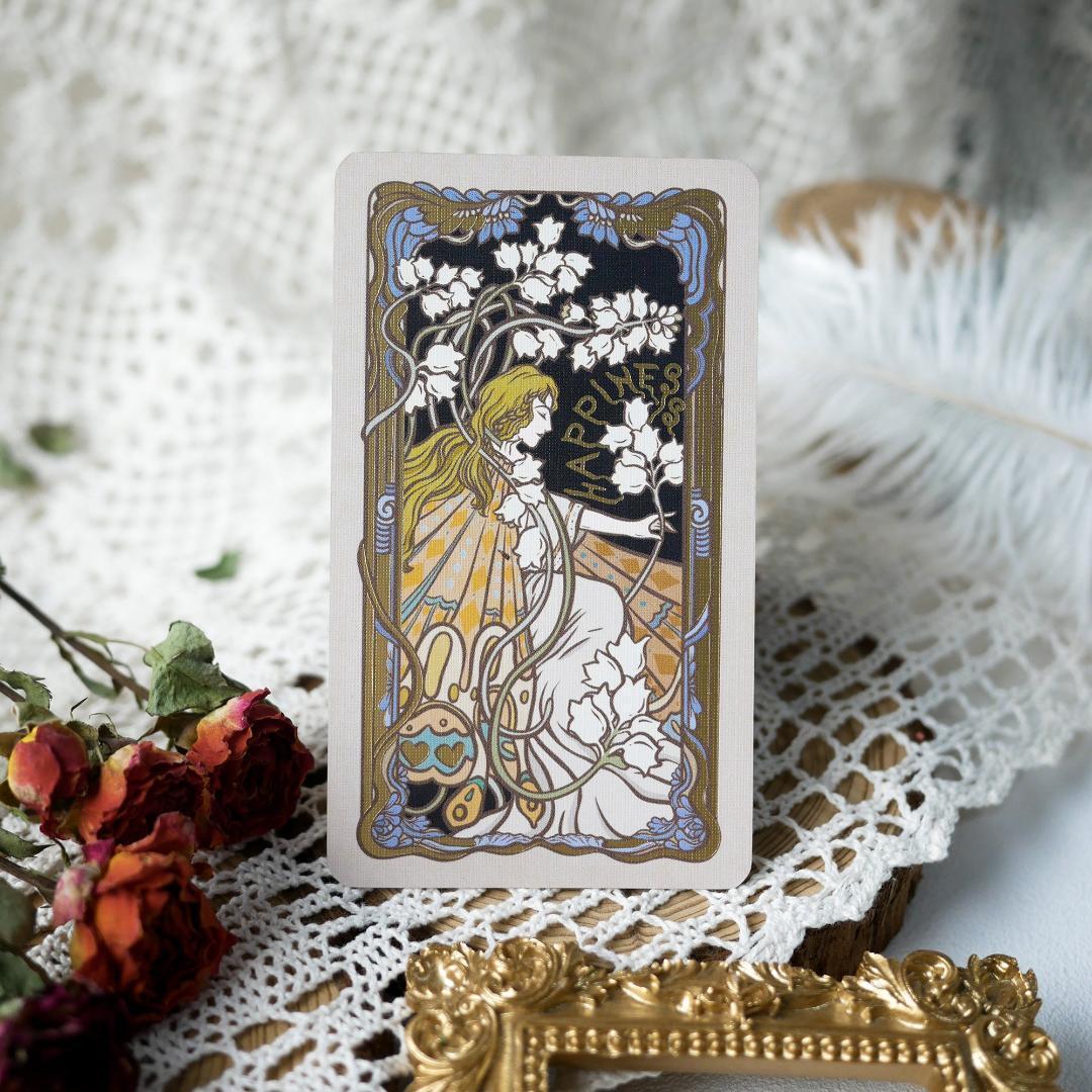 【正規品タロットカード】アールヌーボー調のレトロな美麗ヴィンテージアートタロット