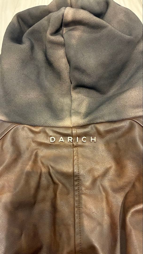 Darich スウェットフーディーレザージャケット