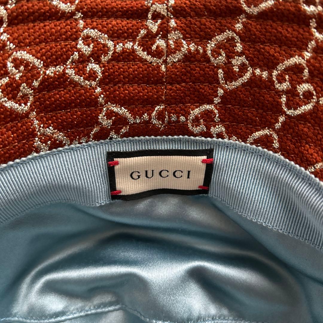 GUCCI バケットハット オレンジ Mサイズ
