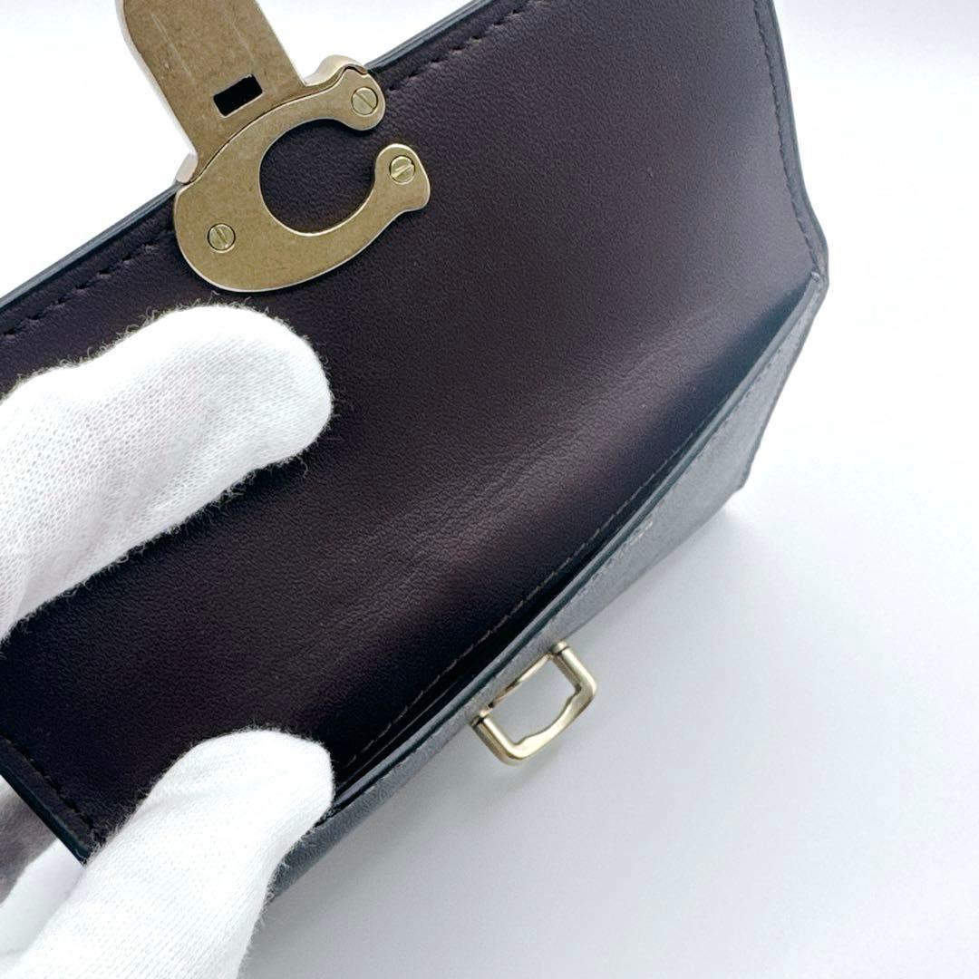 【極美品】 コーチ COACH レディース 2つ折り財布 保存分付き ブラック