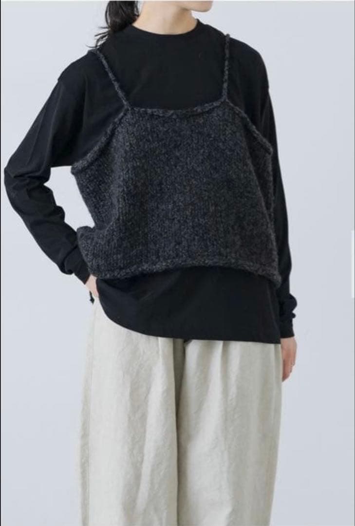 かぐれ　アルパカウールブークレニットキャミソール